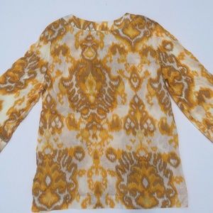 White Stag Yellow Print Peasant Style size Large